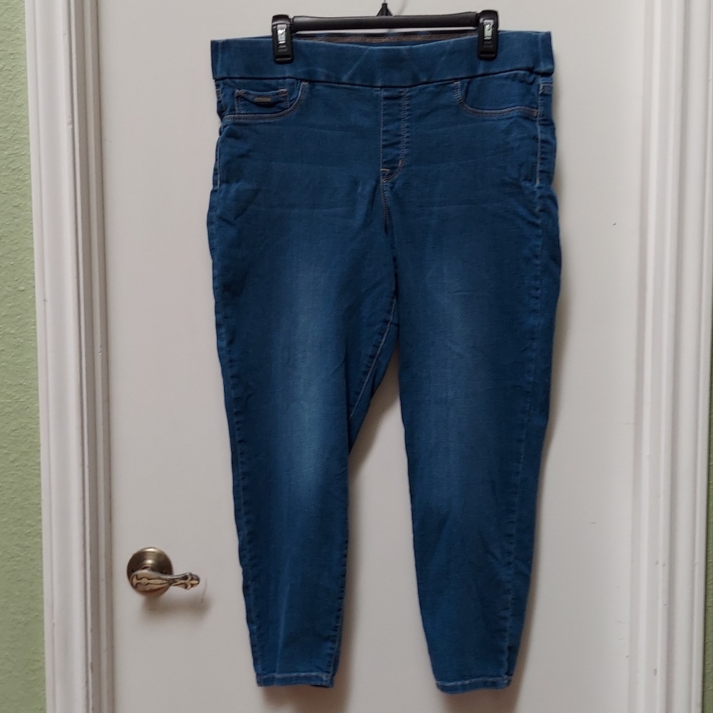 Women's Plus Size Nine West Lightwash Blue Jean Leggings Size 14